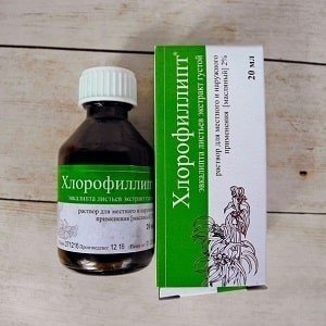 Зеленое средство для полоскания горла хлорофиллиптом