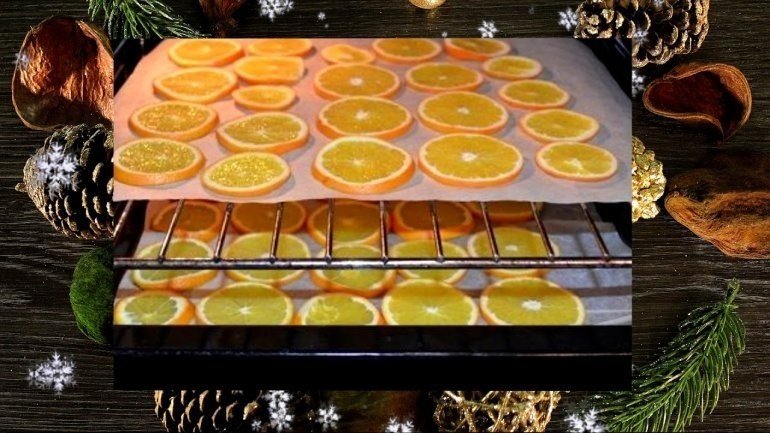 Апельсины в духовке для декора