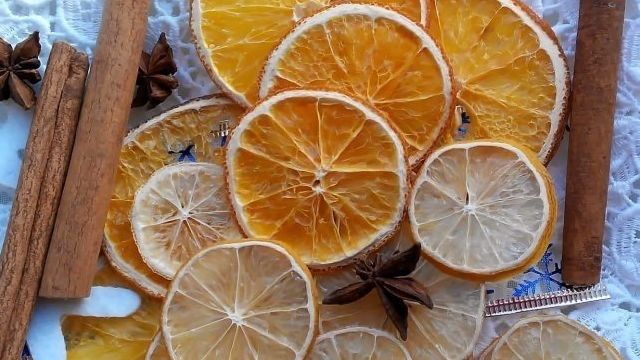 Способы, как засушить апельсин для декора